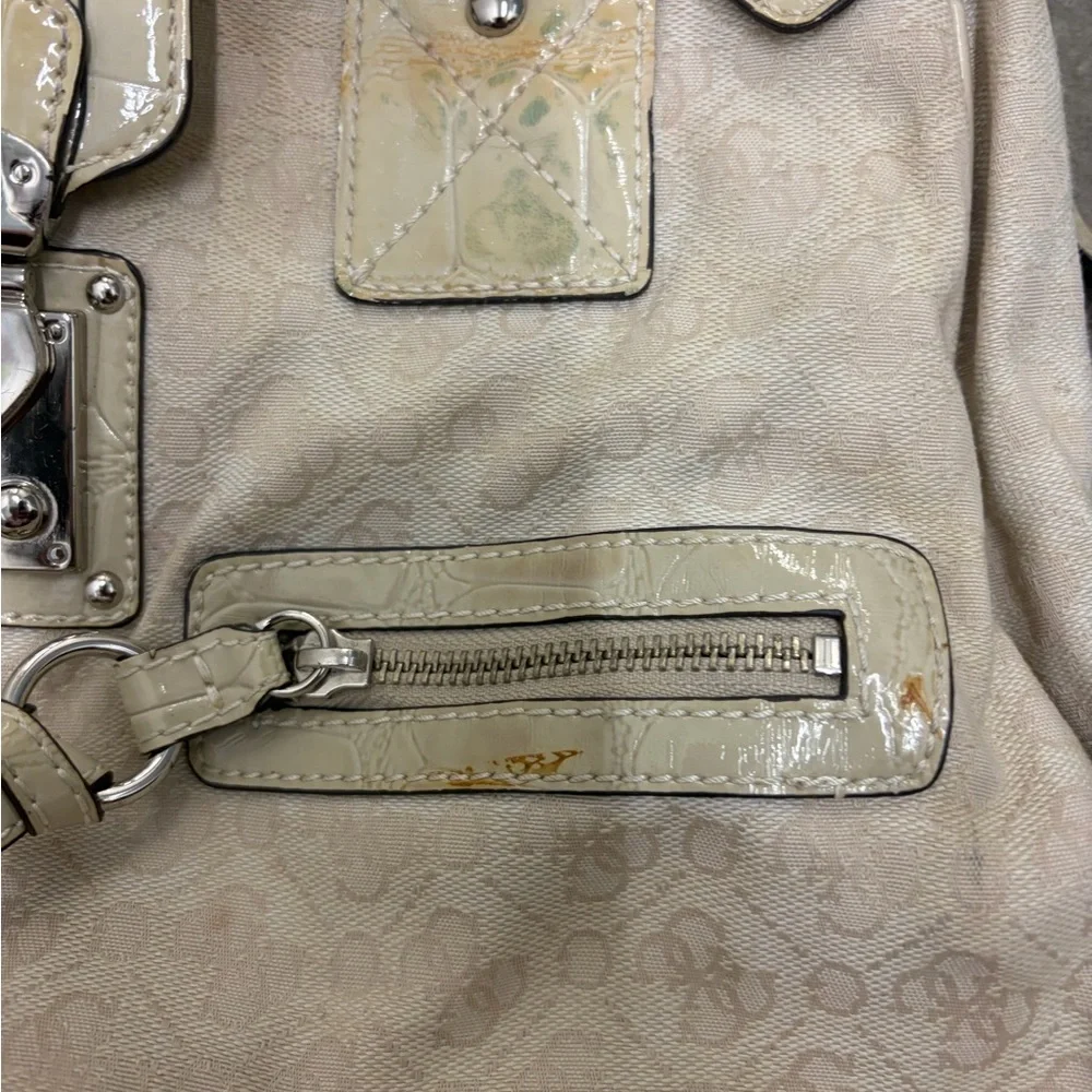 Vintage Y2K guess monogram Cream Shoulder Bag - Picture 3 of 9